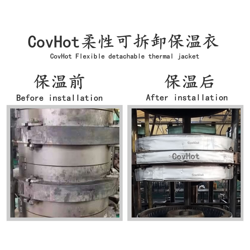硫化機(jī)選用柔性可拆卸保溫套的優(yōu)勢(shì)